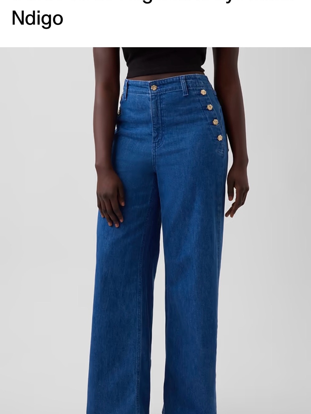 GAP x HFR Denim Corset top + Wide leg jeans - Picture 4 of 7